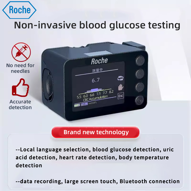 Română, detecție glicemie, detecție acid uric, detecție ritm cardiac, detecție temperatură corporală, înregistrare date, afișaj mare, conexiune Bluetooth